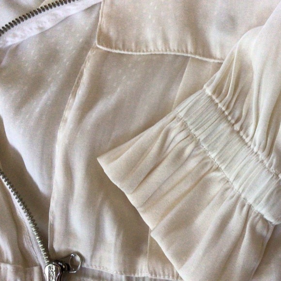 H&M cream satin Jacket, Size 6 - Picture 7 of 9